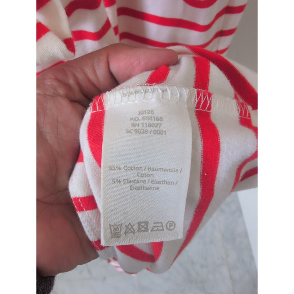Boden Hallie Jersey Knit Midi Dress Sz 4 in Red White Stripe Casual Stretch - Picture 4 of 6